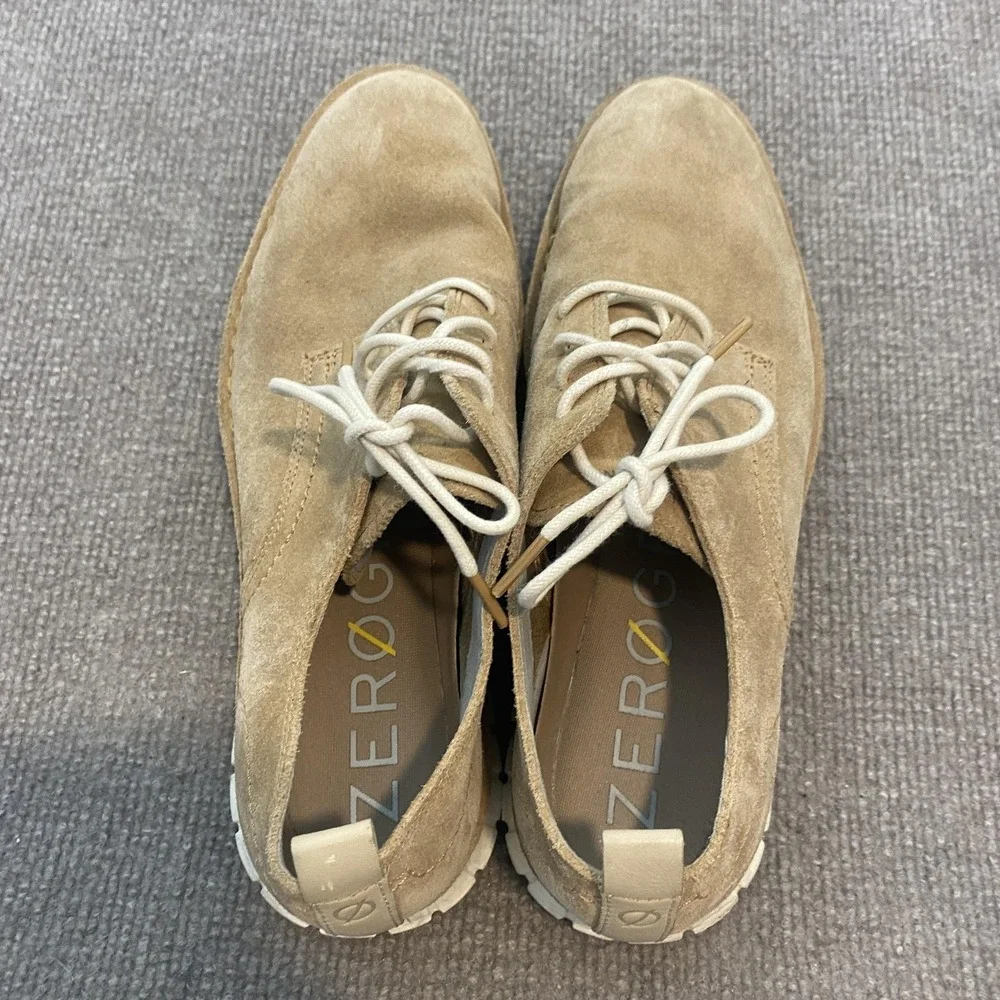 Cole Haan Zerogrand Shoes Mens Size 9 Beige Suede Casual Sneakers C31257
